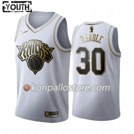 New York Knicks Julius Randle 30 Nike 2019-2020 Valkoinen Golden Edition Lasten Pelipaidat Swingman